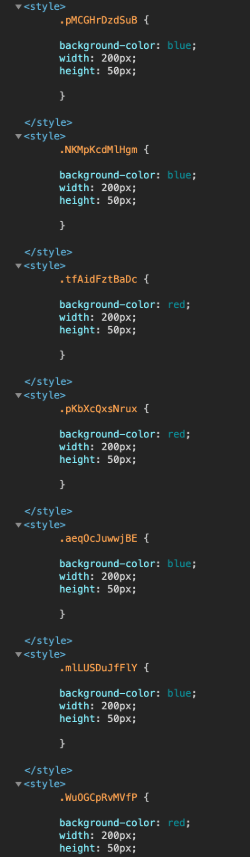 a whole lot of duplicate style tags in the DOM